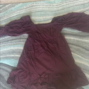 Elegant Burgundy Kids Dress